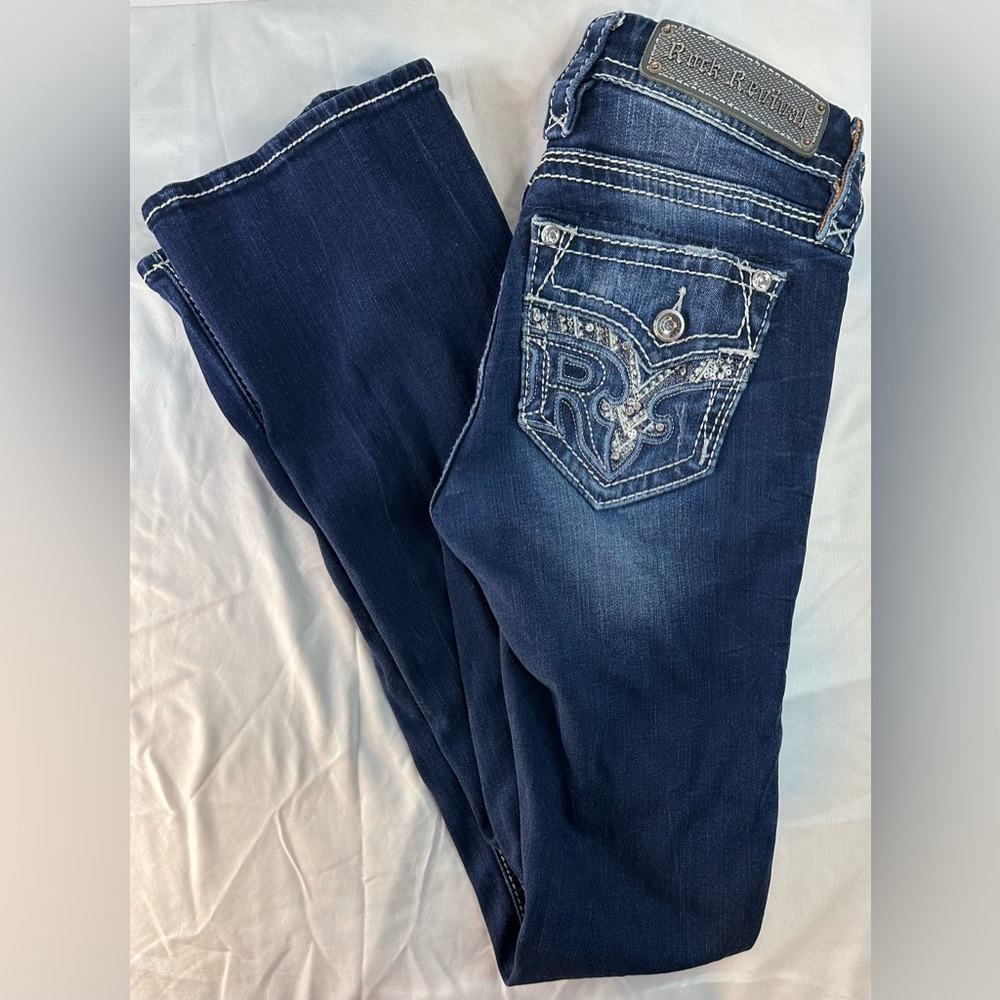 Rock Revival Bling Boot Cut Jeans Pants